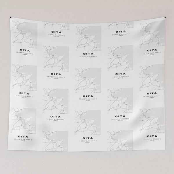Item preview, Minimalist Oita Map Art - Japan City Coordinates Design designed and sold by RM-Journey.
