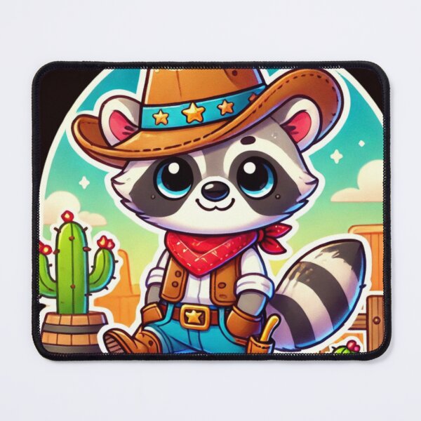 Item preview, Cowboy Raccoon - cute cactuses designed and sold by DamioPolArt.