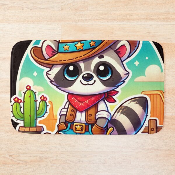 Item preview, Cowboy Raccoon - cute cactuses designed and sold by DamioPolArt.