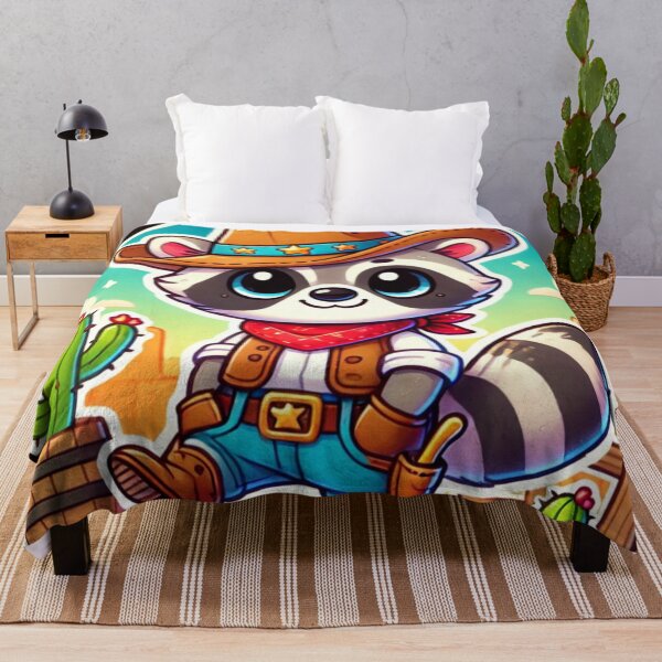Item preview, Cowboy Raccoon - cute cactuses designed and sold by DamioPolArt.