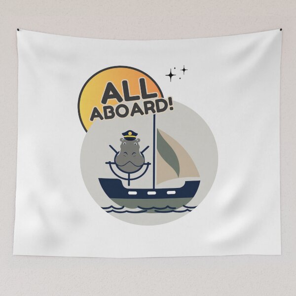 Item preview, An All Aboard Sign designed and sold by SayuriCrafts.