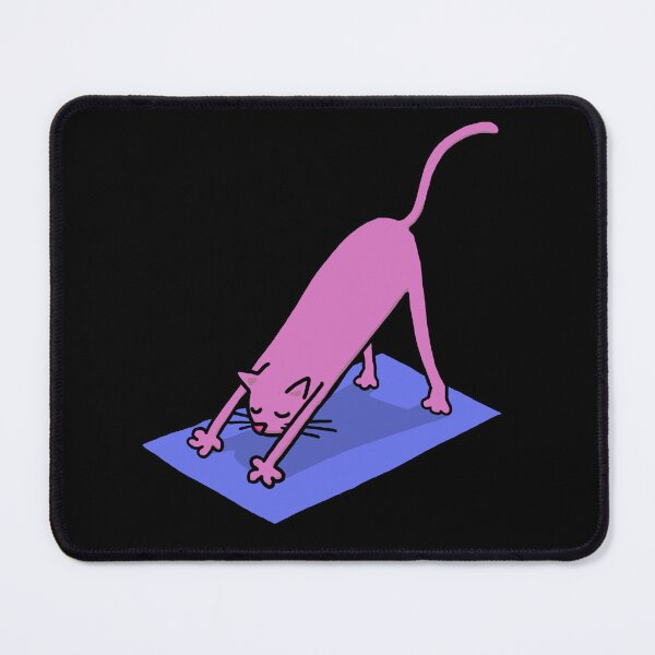 Item preview, Pink Downward Facing Dog Cat designed and sold by squigglypaw.