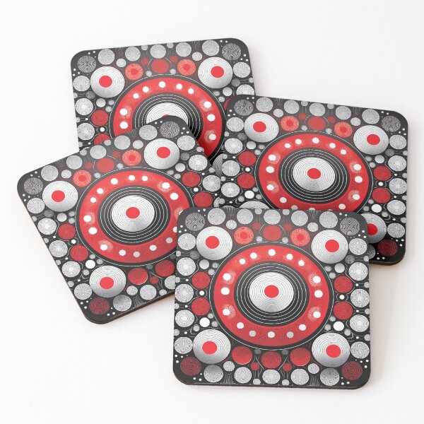 Item preview, A pattern design with circles in high-contrast colors like black, white, and red. designed and sold by HEMRO.