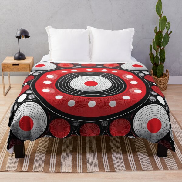 Item preview, A pattern design with circles in high-contrast colors like black, white, and red. designed and sold by HEMRO.