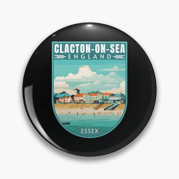 Item preview, Clacton-on-Sea in Essex England Retro Travel Art Emblem designed and sold by MaateoDesign.