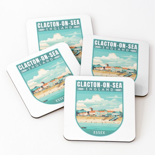 Item preview, Clacton-on-Sea in Essex England Retro Travel Art Emblem designed and sold by MaateoDesign.