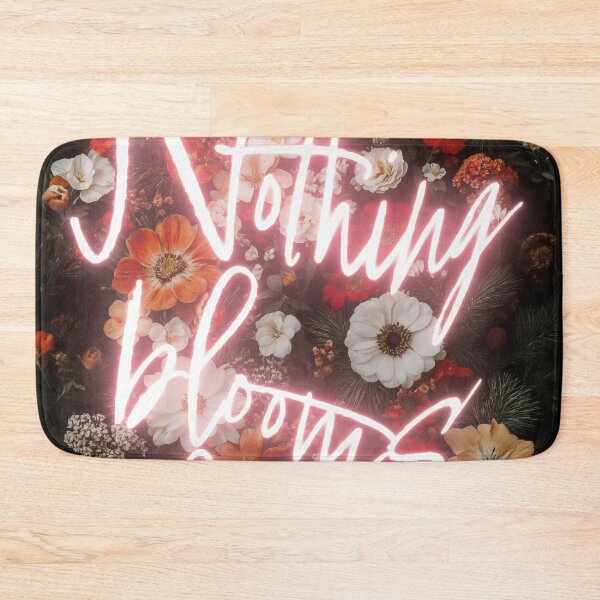 Item preview, Nothing Blooms All Year Neon Sign with Floral Background designed and sold by regnumsaturni.