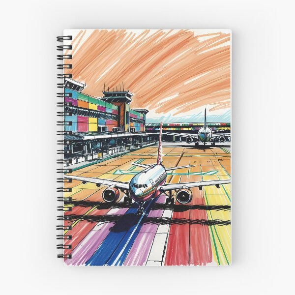 Item preview, Airplanes at the Airport Terminal - Digital Drawing  designed and sold by EMairplanes.
