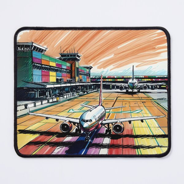 Item preview, Airplanes at the Airport Terminal - Digital Drawing designed and sold by EMaviation_.