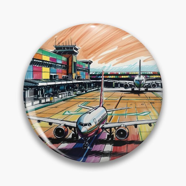 Item preview, Airplanes at the Airport Terminal - Digital Drawing  designed and sold by EMairplanes.