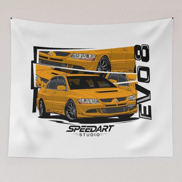 Item preview, Yellow Lancer Evolution 8 Rally Legend  designed and sold by SpeedArtStudio.