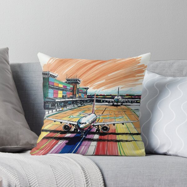 Item preview, Airplanes at the Airport Terminal - Digital Drawing  designed and sold by EMairplanes.