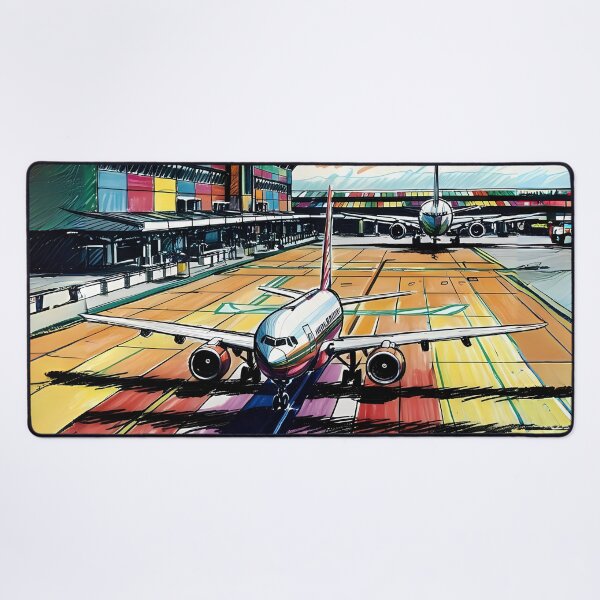 Item preview, Airplanes at the Airport Terminal - Digital Drawing designed and sold by EMairplanes.