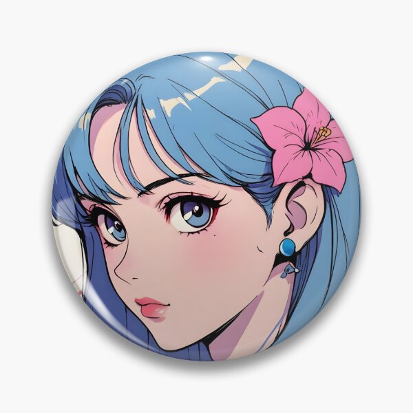 Item preview, Kawaii girl cute vintage pink and blue designed and sold by Anime-rewind.