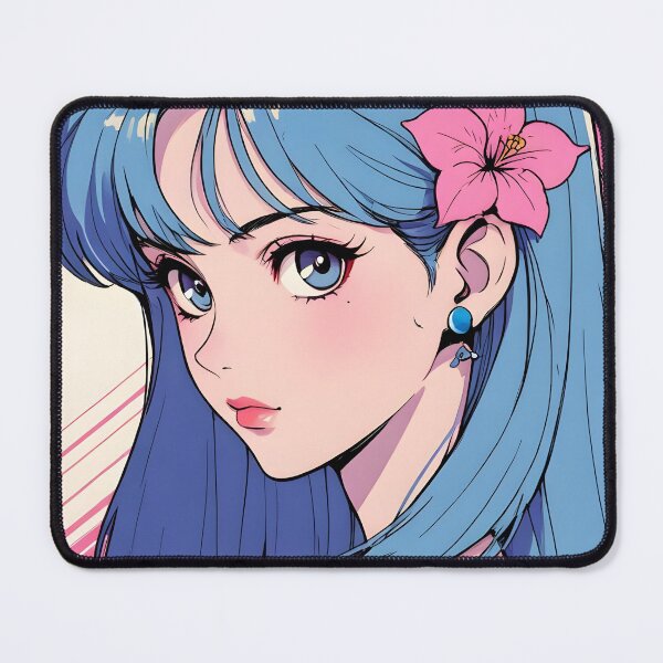 Item preview, Kawaii girl cute vintage pink and blue designed and sold by Anime-rewind.