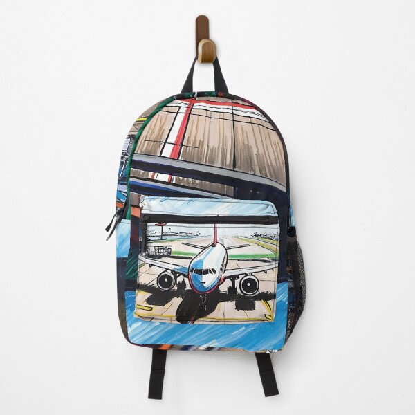 Item preview, Sketch of an Airport View - Parked Airplane at the Terminal designed and sold by EMaviation_.