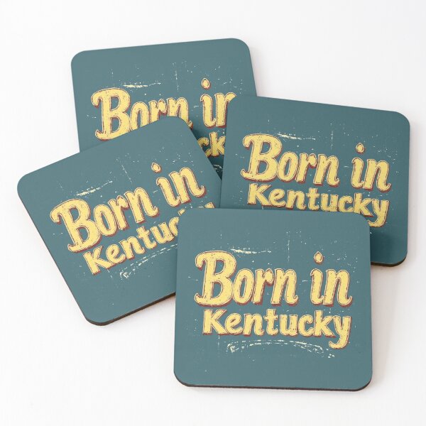 Item preview, Born in Kentucky Vintage Distressed Iconic Yellow designed and sold by OriginalBeerCat.