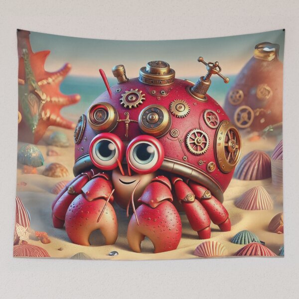 Item preview, Steampunk Strawberry Hermit Crab designed and sold by Sillytoe.