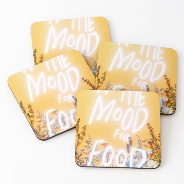 Item preview, In The Mood for Food Neon Sign with Floral Background designed and sold by regnumsaturni.