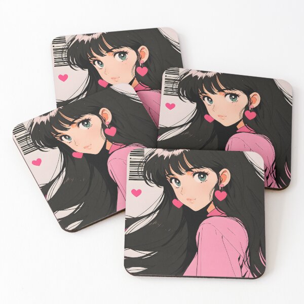 Item preview, waifu japanese vintage retro anime 80s close-up designed and sold by Anime-rewind.