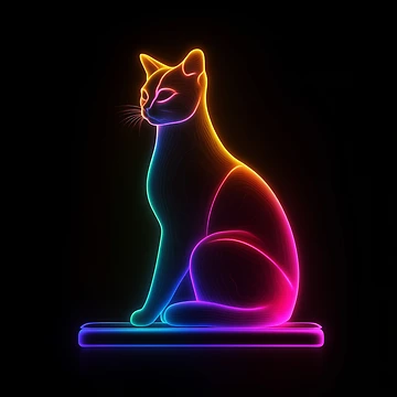 Artwork thumbnail, Neon Cat by Rtymer
