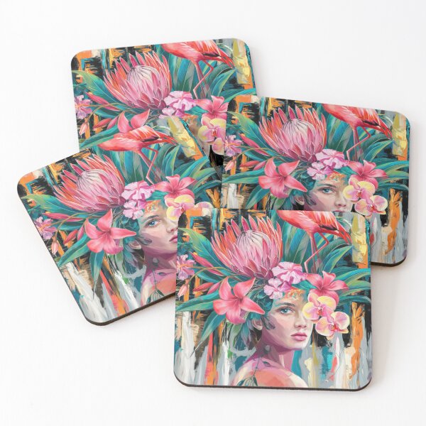 Item preview, Tropic Birds And Flowers - Pink Haze  designed and sold by CanvasCarousel.