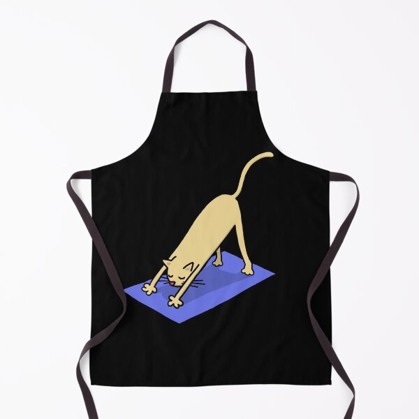 Item preview, Yellow Downward Facing Dog Cat designed and sold by squigglypaw.