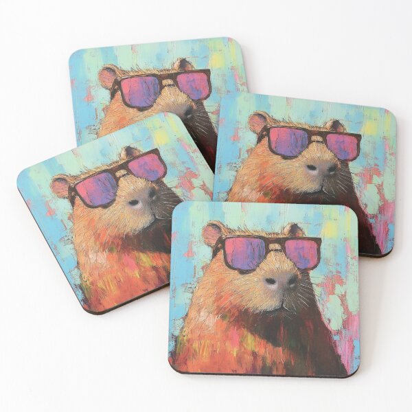 Item preview, Cool Capybara with sunglasses designed and sold by XYZish.