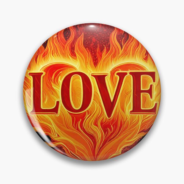 Item preview,  lov heart, for Valentine's Day, inscription love burning designed and sold by echotek.