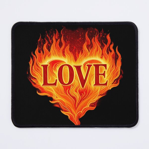 Item preview,  lov heart, for Valentine's Day, inscription love burning designed and sold by echotek.