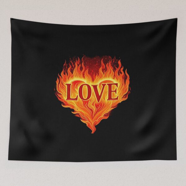 Item preview,  lov heart, for Valentine's Day, inscription love burning designed and sold by echotek.