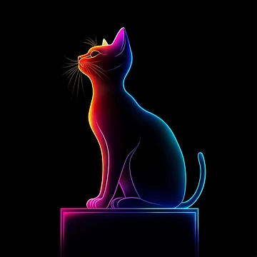 Artwork thumbnail, Neon Cat by Rtymer