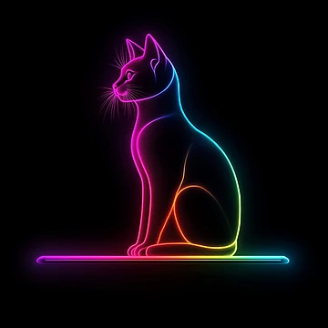 Artwork thumbnail, Neon Cat by Rtymer