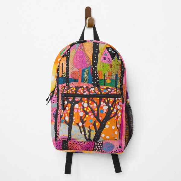 Item preview, Pink Wooded Lakeside Village designed and sold by Neika Shimm Designs.
