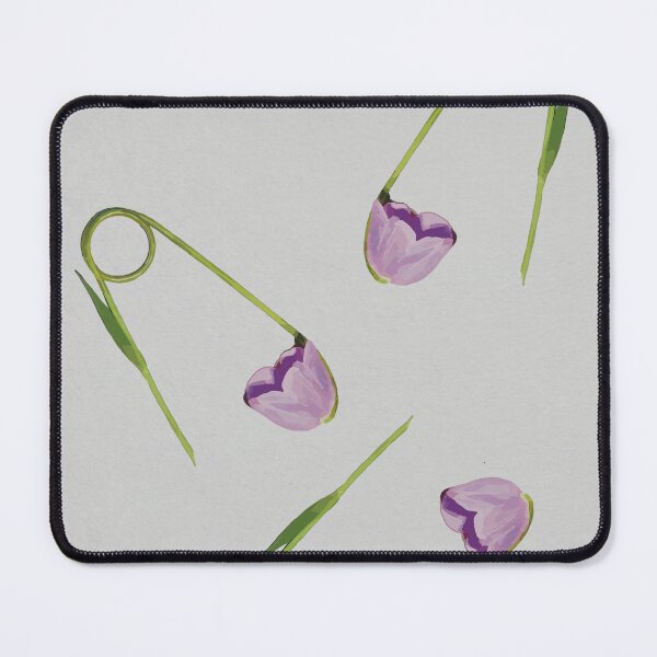 Item preview, Purple tulip flower with detailed petals and green leaves. Cute natural spring tulip flowers. designed and sold by AGIllustrator.