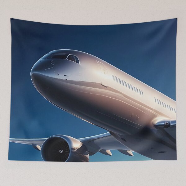 Item preview, Sleek Airplane in the Sky - Illustration  designed and sold by EMairplanes.