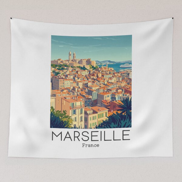 Item preview, A Vintage Travel Poster of Marseille - France  designed and sold by GoodOldVintage.