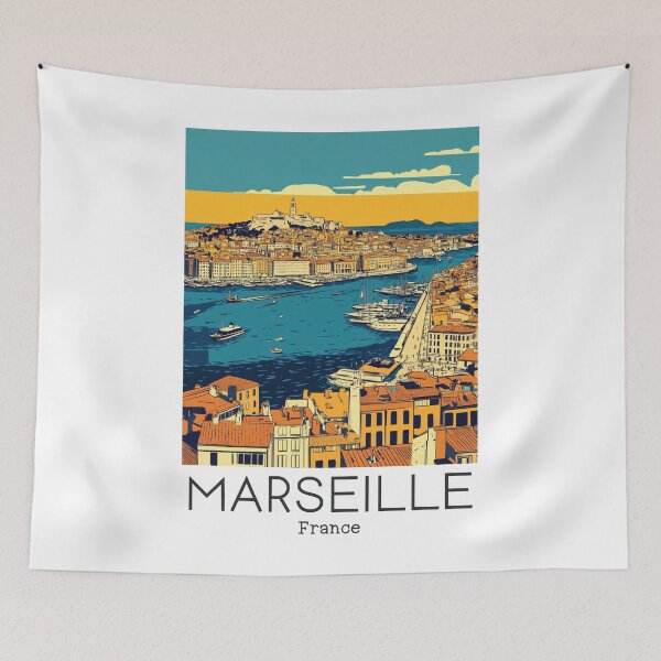 Item preview, A Vintage Travel Poster of Marseille - France  designed and sold by GoodOldVintage.