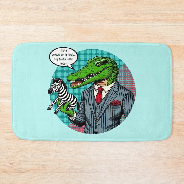 Item preview, President Crocodile Mocking Zebras designed and sold by Ghost on Toast.