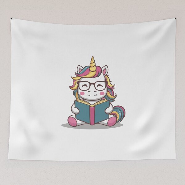 Item preview, unicorn reading a book designed and sold by jkrphoto.