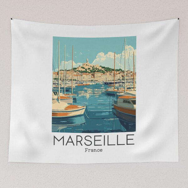 Item preview, A Vintage Travel Poster of Marseille - France  designed and sold by GoodOldVintage.