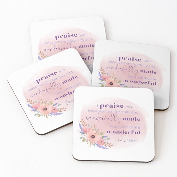 Item preview, Psalm 139:14 Verse with Flowers designed and sold by wvmegdesigns.
