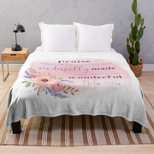 Item preview, Psalm 139:14 Verse with Flowers designed and sold by wvmegdesigns.