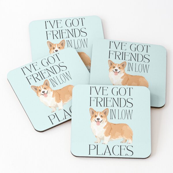 Item preview, I've Got Friends in Low Places - Funny Corgi Dog Pun designed and sold by Magnolia Valley Art.