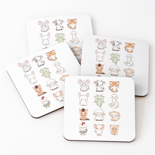 Item preview, 12 Cute Chinese Zodiac Animals designed and sold by Amy Caves.