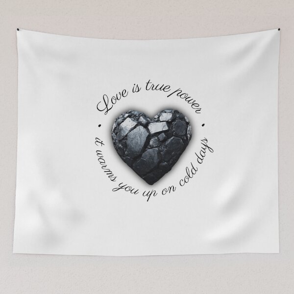 Item preview, Coal heart "Love is true power" - warms (v.2) designed and sold by All43.