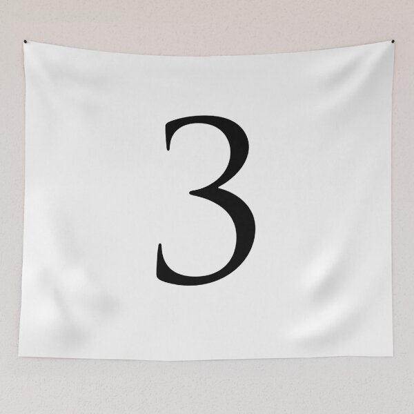 Item preview, Number Three / 3 - Stylish Serif Font (Black) designed and sold by STUDIO-72.