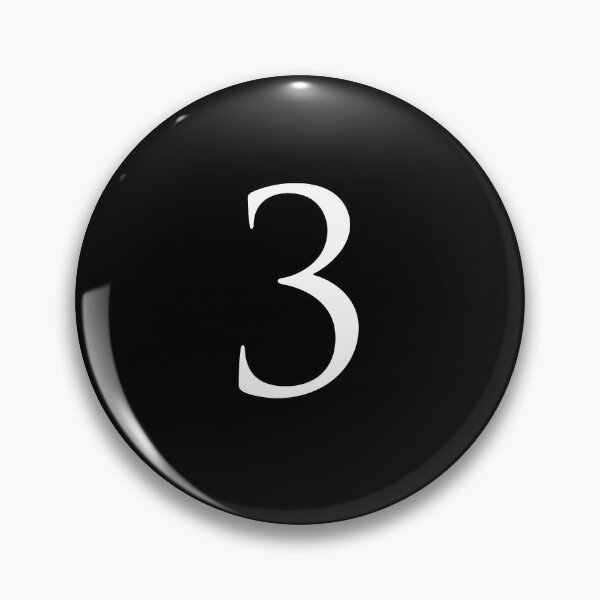Item preview, Number Three / 3 - Stylish Serif Font (White) designed and sold by STUDIO-72.