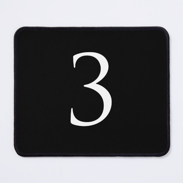 Item preview, Number Three / 3 - Stylish Serif Font (White) designed and sold by STUDIO-72.