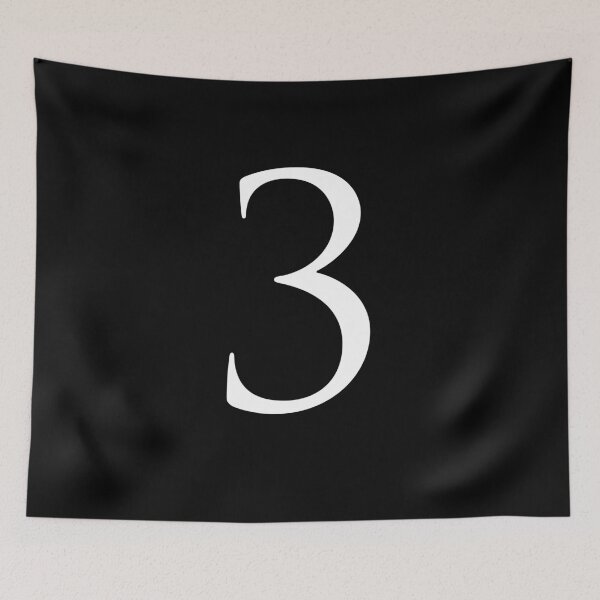 Item preview, Number Three / 3 - Stylish Serif Font (White) designed and sold by STUDIO-72.